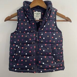 OshKosh B'gosh Navy Polka Dot Vest